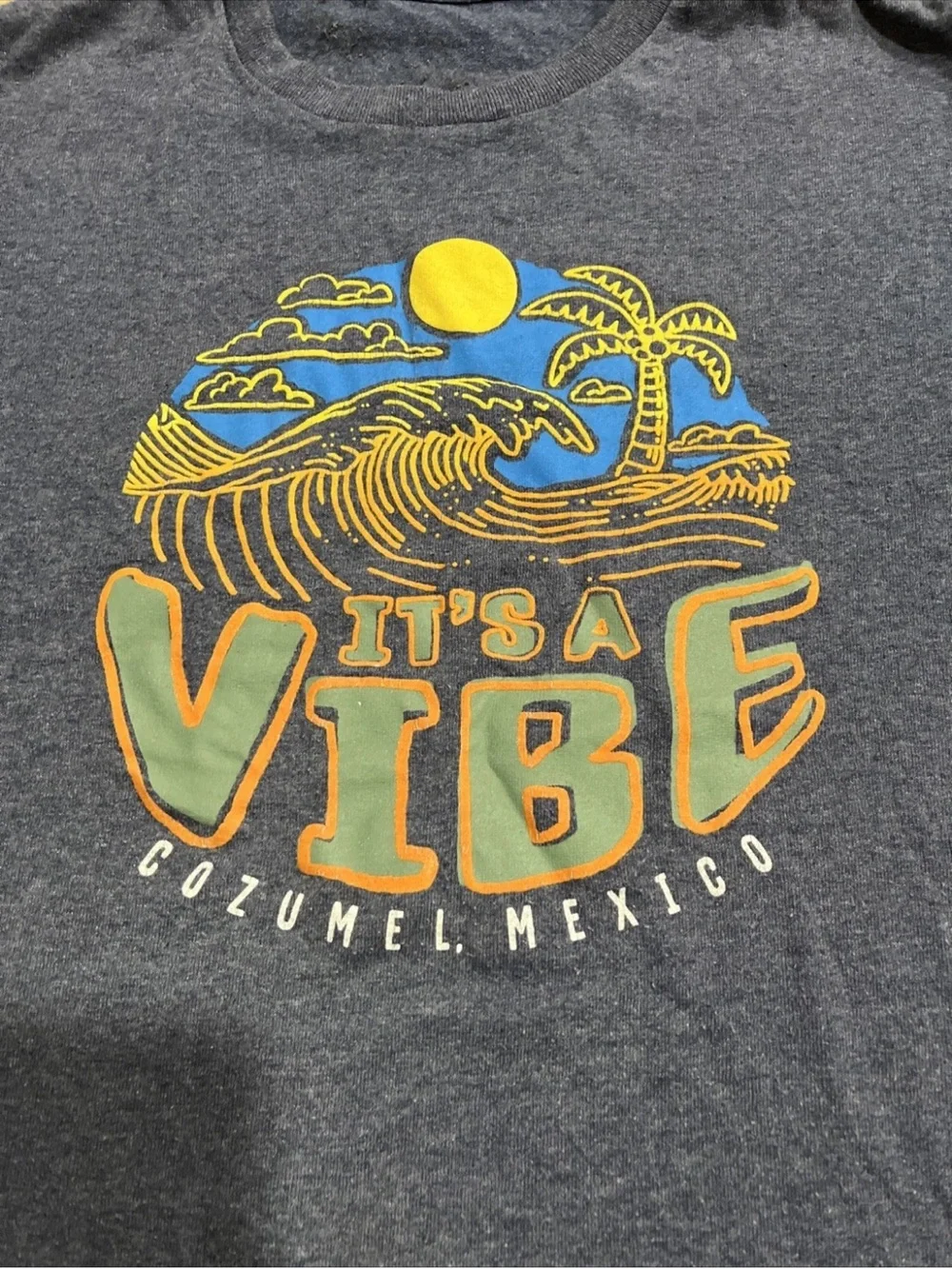 Kids Navy 'It's a Vibe' Cozumel Graphic Tee
